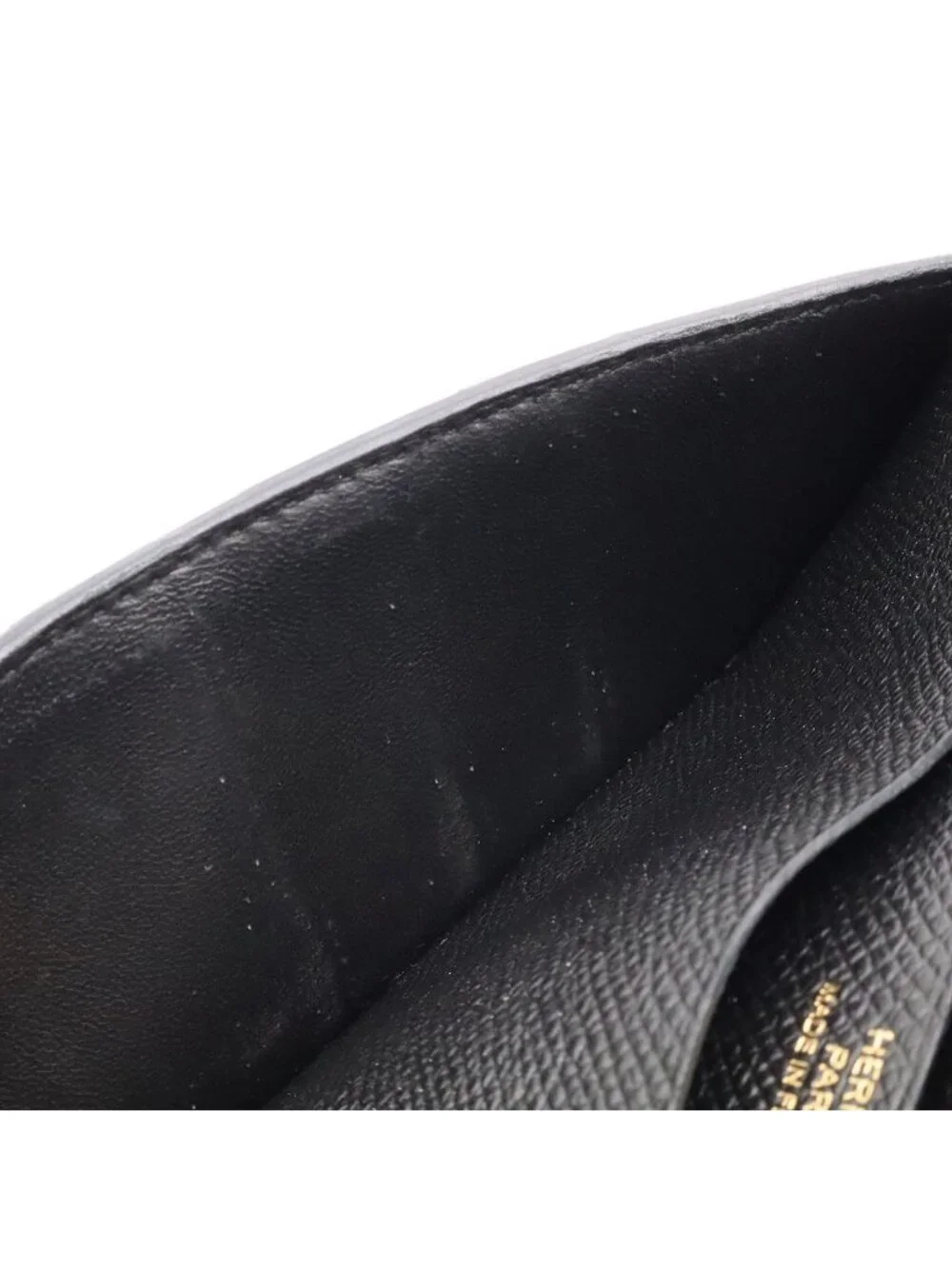 Hermes Bearn Soufflet Wallet Bifold Veau Epsom Black Gold